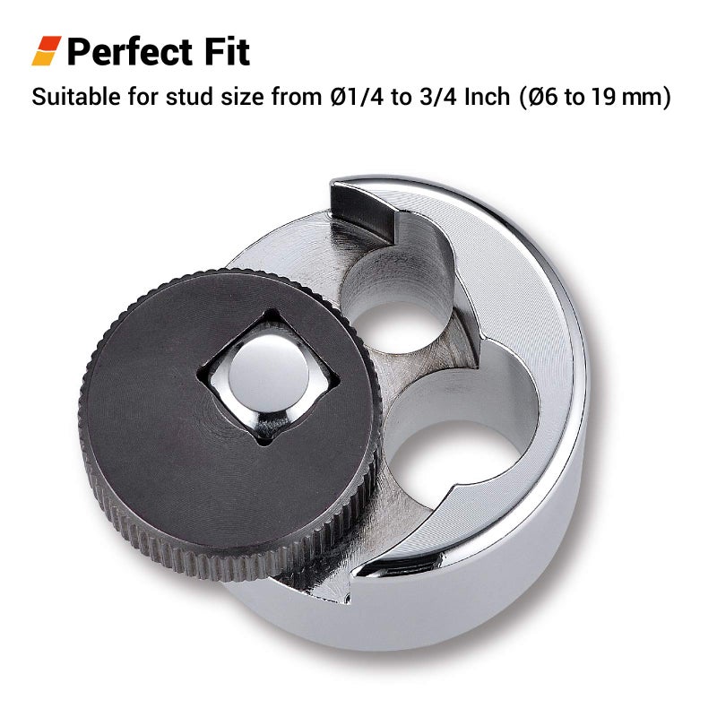 EWK Stud Extractor for 1/4 to 3/4 Inch Broken Stud and Stripped Bolt on Engine Block Exhaust Manifold, Bolt Extractor Nut Splitter With Knurled Roller and Cam Lock, Grip Damaged Screws - Image 4